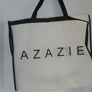 Azazie Black and White Tote Bag